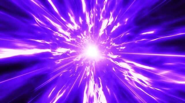 紫色の炎、オーラの集中線のエフェクト背景の動画