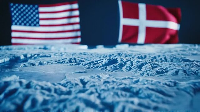 US and Denmark Greenland conflict is illustrated as a geopolitical tension concept