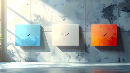 Floating mail symbols with soft shadows, depicting incoming messages. Great for illustrating customer support, inbox management, or connectivity in business.