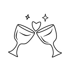 Love toast illustration