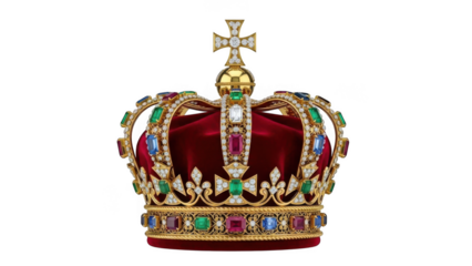 Ornate royal crown with jewels