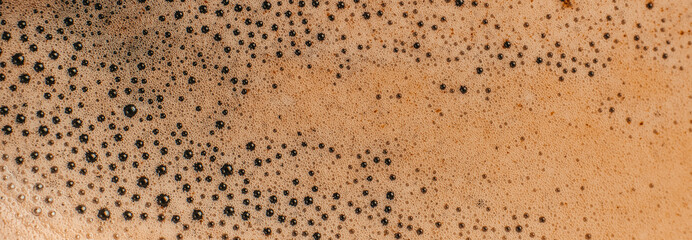 Coffee Crema Foam Texture Background Close Up
