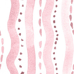 Blush Pink Watercolor Minimal Seamless Pattern