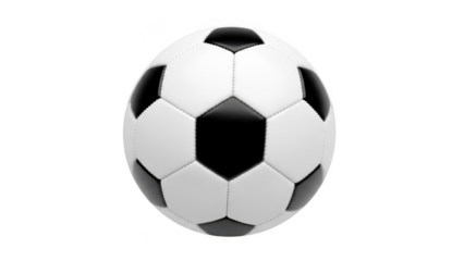 Classic black and white soccer ball
