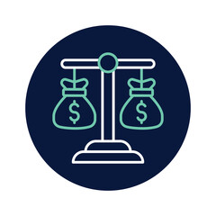 Financial Balance vector, pixel perfect, illustrator file 
