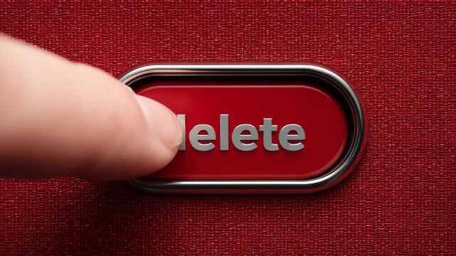 finger touch digital delete button animation