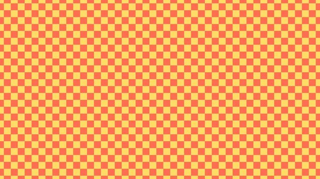 Cute aesthetic abstract background animation with soft orange checkered texture
