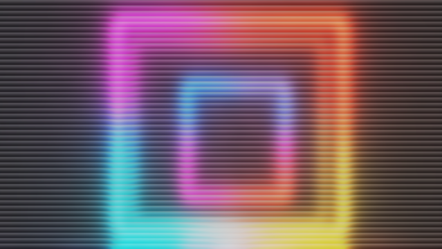 Vibrant multicolored square gradient background with horizontal lines abstract - Powered by Adobe