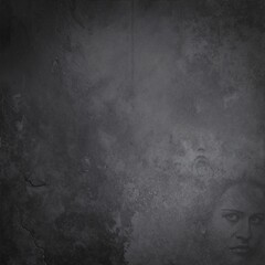 Obraz premium A striking black and white portrait of an elderly woman, her wise eyes reflecting a lifetime of experiences, framed by soft wrinkles and silver hair.