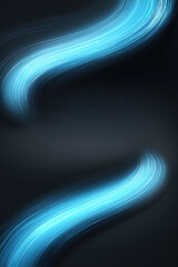 Abstract blue light waves on dark background with smooth motion effect