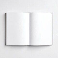 Naklejka premium A pristine, blank book featuring a smooth, textured cover in a soft shade, inviting creativity with its crisp white pages waiting to be filled.