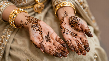 Intricate Henna Mehndi Hands Art