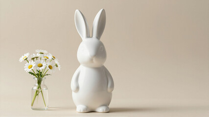 Minimalist Ceramic Bunny Modern Decor