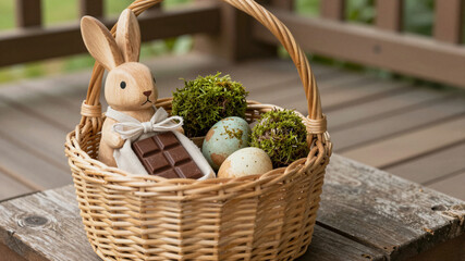 Sustainable Wicker Easter Gift Basket