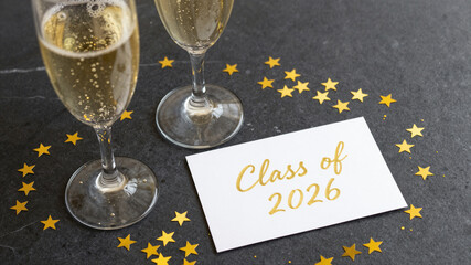 Celebration Champagne And Gold Confetti