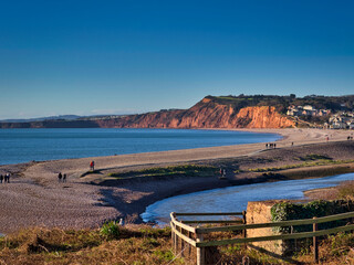 Seascape photograph of Budleigh Salterton beach in Devon, UK