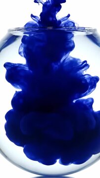 Water in a glass bowl with clear reflections and soft shadows in bright lighting during the day