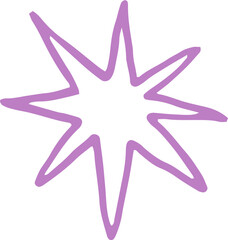 Hand Drawn Star Icon. Hand Drawn Yoga, Meditation and Wellness  Doodles Series