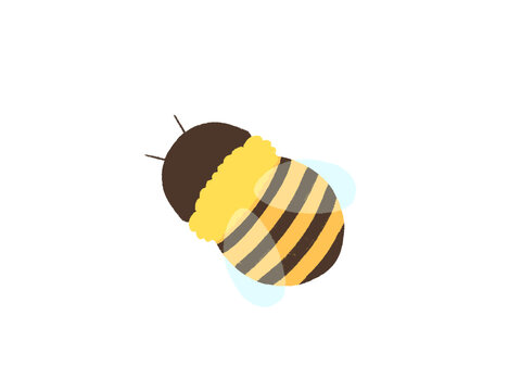 かわいいミツバチのイラスト