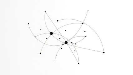 A complex network diagram with interconnected nodes and lines