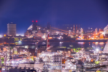 岡山県　倉敷市　水島工場夜景