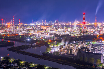 岡山県　倉敷市　水島工場夜景