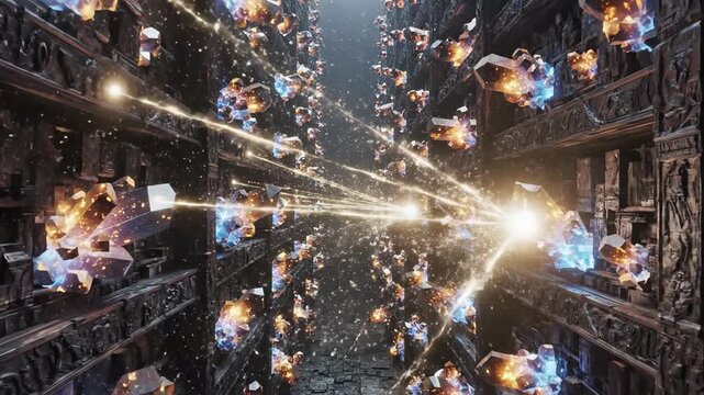 Sci-fi energy probes access futuristic data archives