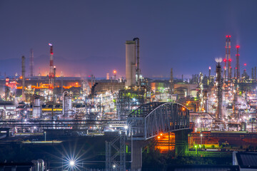 岡山県　倉敷市　水島工場夜景