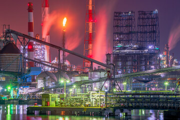 岡山県　倉敷市　水島工場夜景