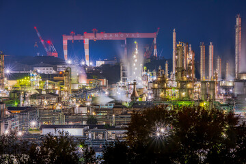 岡山県　倉敷市　水島工場夜景