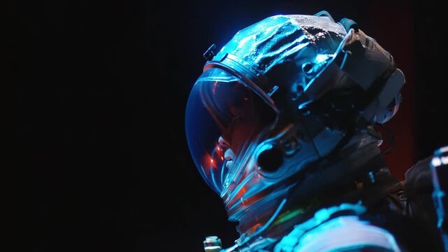 Medium shot of a reactive cosmic radiation shield dynamically adjusting its layers in response to fluctuating cosmic ray intensity showcasing cuttingedge adaptive technology on an