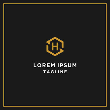 sh or hs hexagon logo