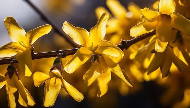 Forsythien Bluhender Strauch