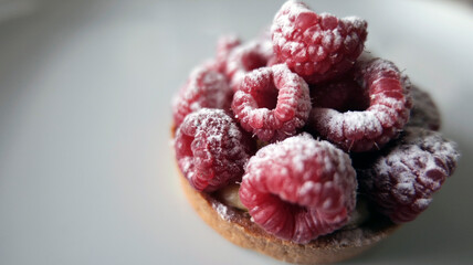 framboises en dessert