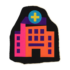 Obraz premium PNG Colorful geometric hospital illustration