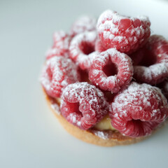 dessert aux framboises
