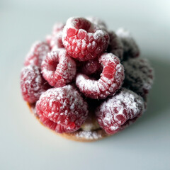 dessert aux framboises