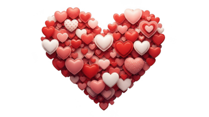 A heart shaped arrangement of hearts