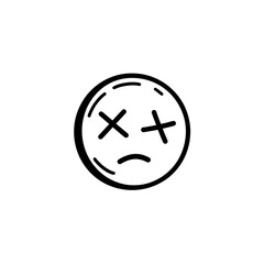 A dark field with a stylized face composed of small, colorful dots, minimalistic in design