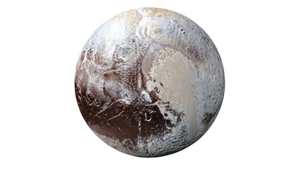 Distant dwarf planet, featuring striking surface details of varied terrains