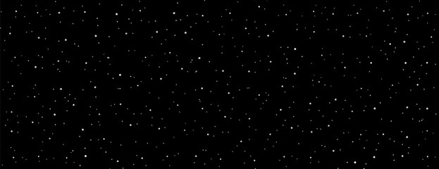 Obraz premium Simple background of starry dark sky scattered white dots vector illustration