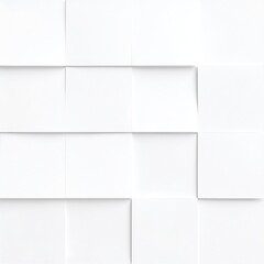 A seamless background of crisp white paper squares, each with a subtle texture, creating a clean and minimalist aesthetic perfect for various design projects.