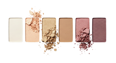 Eyeshadow Palette Swatches With Powder Dust - Makeup Product Photography