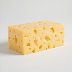 cheese on white background