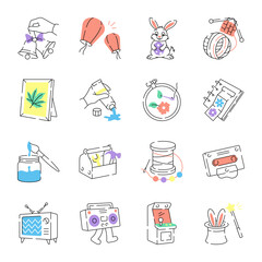 Pack of Hand Drawn Creative and Fun Illustrations 

