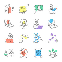 Collection of Education Doodle Style Illustrations 

