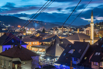 Winter evening in Travnik