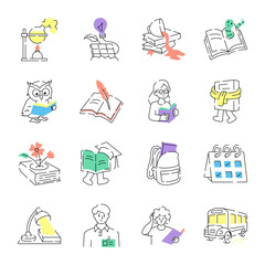 Pack of Education Doodle Style Illustrations 

