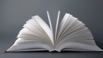Fototapeta premium Book With Pages On A Background With Copy Space