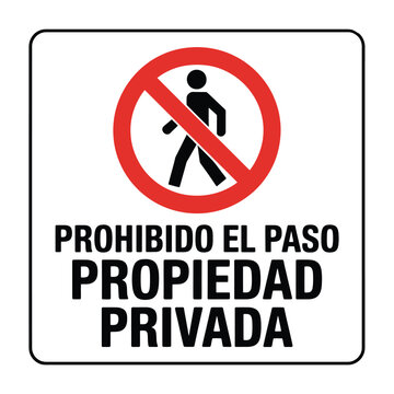 no walking sign on private property high quality